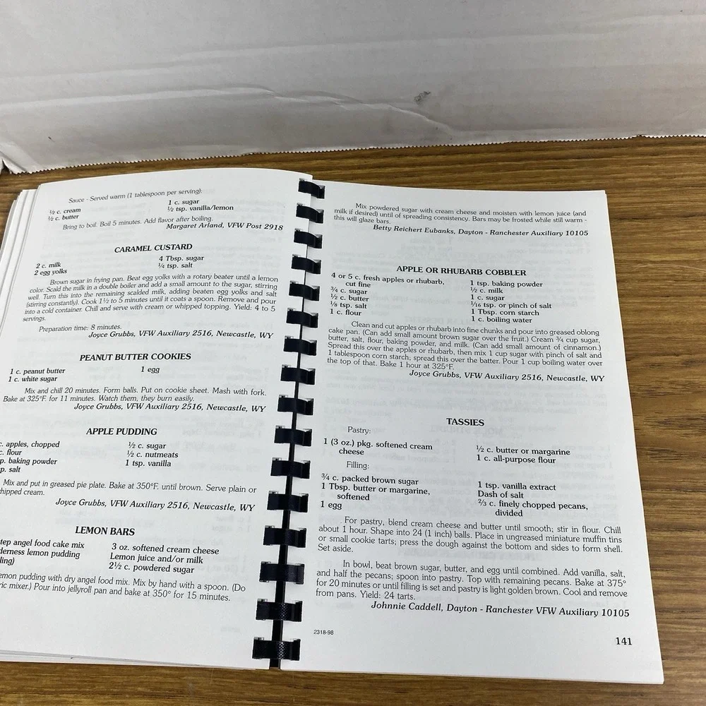 VTG Wyoming VFW Ladies Auxiliary Regional Cookbook Third Edition Local Comb